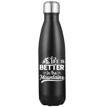 Hiking Life Is Better In The Mountains Stainless Steel Water Bottle